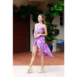 NWT Purple Floral Maxi Dress - M